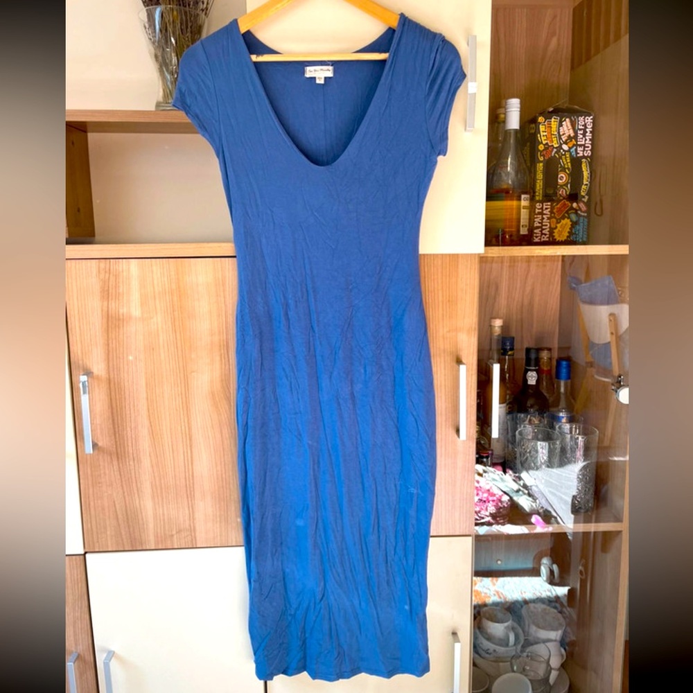 See You Monday Blue Body Mid-Length Dress!